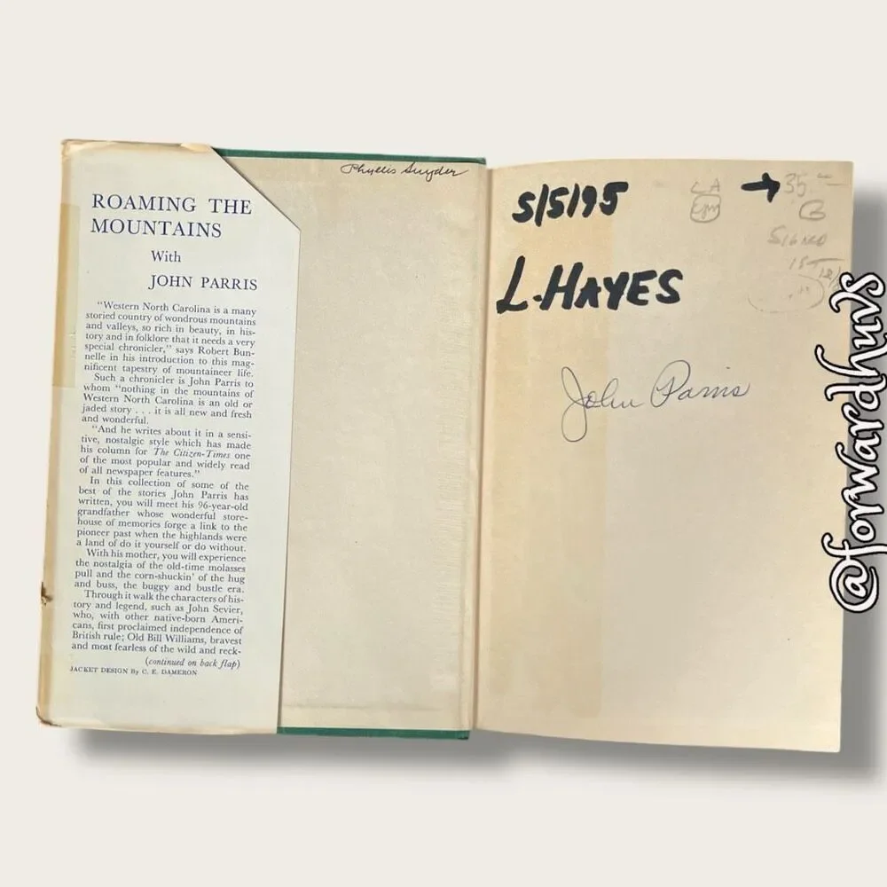 Roaming the Mountains with John Parris – First Edition Hardcover